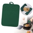 thumbnail image 1 of Pot Holder for Kitchen, Heat Resistant Cotton Potholer, Hot Pad, Trivet for Cooking and Baking, Easy-Care Machine Washable, Green, 1 of 9