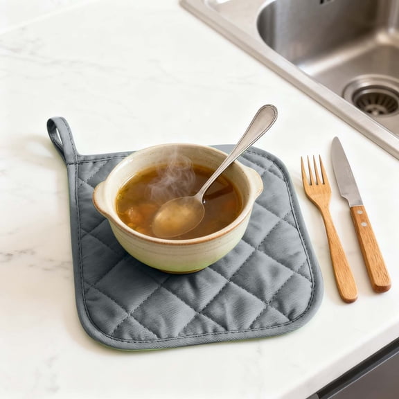 Pot Holders 1 Pack Cotton Heat Resistant Oven Mitts Non- Grip, Bulk Hot Pads Set for Cooking Baking and Handling Hot Pots Pans in Kitchen