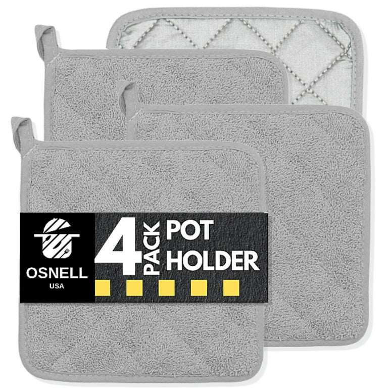Pot Holders 7 Square Solid Color (Pack of 4) - Gray - Pot Holders For  Kitchen