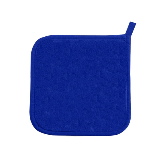 Pot Holders for Kitchen - Cotton Pot Holder Set Hot Pads for Kitchen and Dining Essentials Decor and Accessories Gray 7 Inch Terry Cloth for Oven Cooking Baking Pans(Blue,7x7")