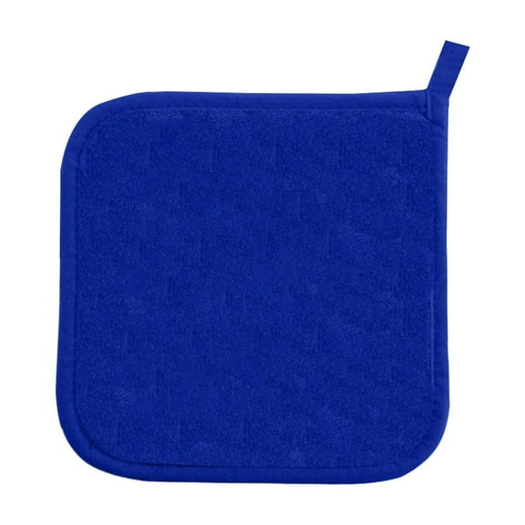 Pot Holders for Kitchen - Cotton Pot Holder Set Hot Pads for Kitchen and Dining Essentials Decor and Accessories Gray 7 Inch Terry Cloth for Oven Cooking Baking Pans(Blue,7x7")