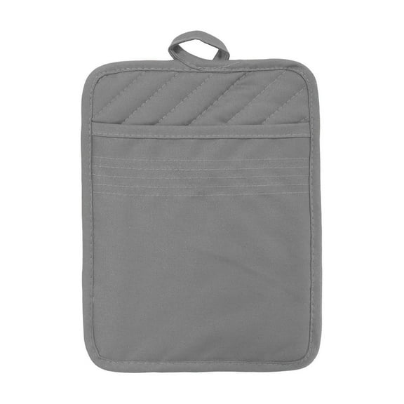 Pot Holders For Kitchen,Hot Pads,Pocket Pot Holders Cotton Heat Resistant Potholder Multipurpose Hot Pads Machine Washable Oven Mitts Cooking Pads Bulk For Daily Kitchen Baking And Cooking(Grey)