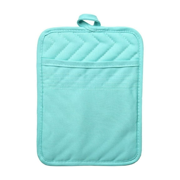 Pot Holders For Kitchen,Hot Pads,Pocket Pot Holders Cotton Heat Resistant Potholder Multipurpose Hot Pads Machine Washable Oven Mitts Cooking Pads Bulk For Daily Kitchen Baking And Cooking(Blue2)