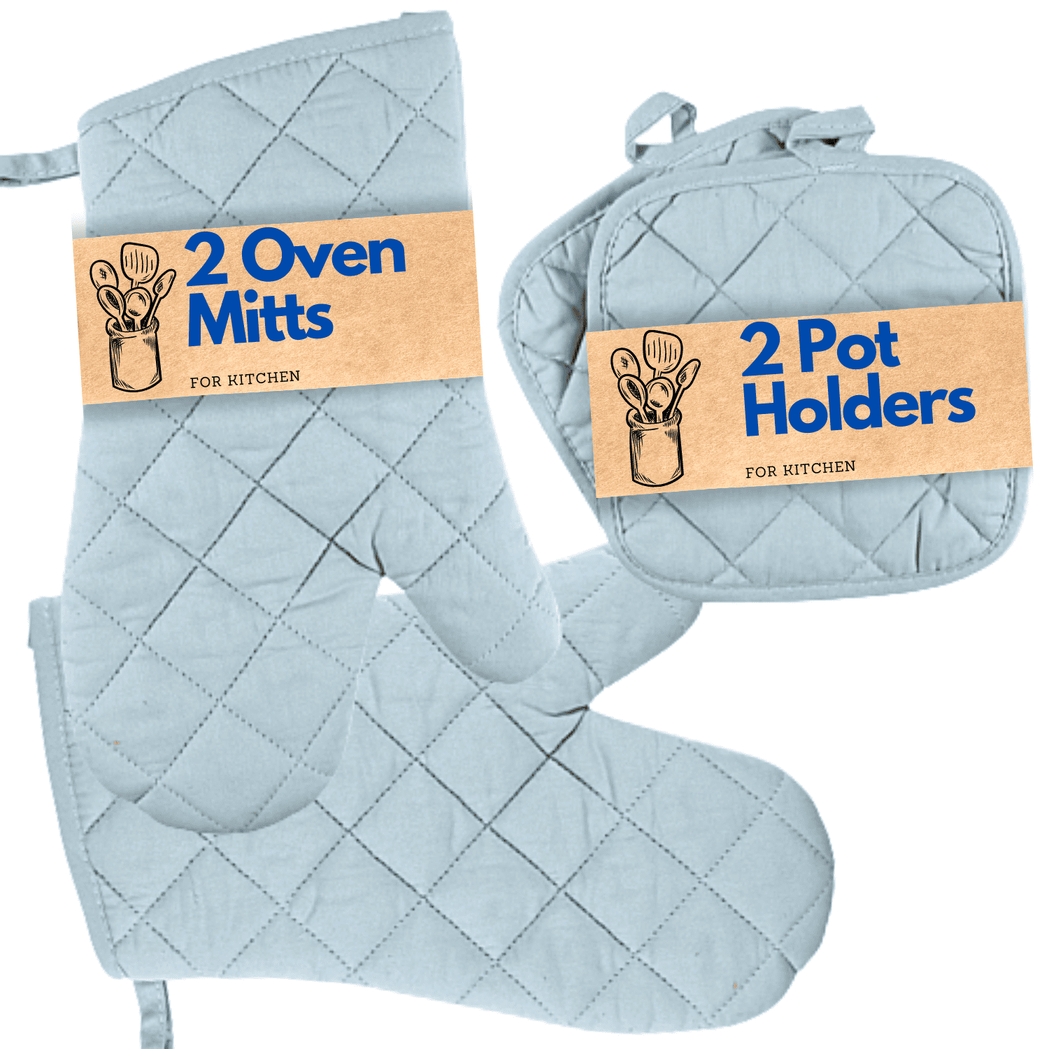  Piduules Set of 4 Oven Mitts and Pot Holders, 482 F