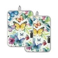 thumbnail image 1 of Pot Holders Set of 2 Heat Resistant 338℉ Kitchen Oven Gloves Potholder Cooking Baking Microwave Mitts Watercolor Butterflies, 1 of 7