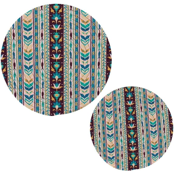 Pot Holders Trivets Set Cotton Potholders Set, Hot Pads Set of 2, Aztec Stripe Folk Hot Pot Trivets One 9.45 Inch and One 7 Inch