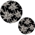 thumbnail image 1 of Pot Holders Trivets Set Cotton Potholders Set, Hot Pads Set of 2, Black Palm Tree Hot Pot Trivets One 9.45 Inch and One 7 Inch, 1 of 7