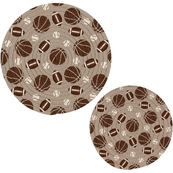 Pot Holders Trivets Set Cotton Potholders Set, Hot Pads Set of 2, Cartoon Football & Baseball Hot Pot Trivets One 9.45 Inch and One 7 Inch