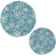 thumbnail image 1 of Pot Holders Trivets Set Cotton Potholders Set, Hot Pads Set of 2, Christmas Snowflakes Hot Pot Trivets One 9.45 Inch and One 7 Inch, 1 of 7