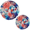 thumbnail image 1 of Pot Holders Trivets Set Cotton Potholders Set, Hot Pads Set of 2, Summer Flowers Pattern Hot Pot Trivets One 9.45 Inch and One 7 Inch, 1 of 7