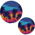 thumbnail image 1 of Pot Holders Trivets Set Cotton Potholders Set, Set of 2, Summer Palm Trees Hot Pot Trivets One 9.45 Inch and One 7 Inch for Kitchen Pans Bowl Teapot, 1 of 7