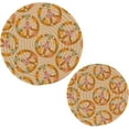 thumbnail image 1 of Pot Holders Trivets Set Pure Cotton Potholders Set, Set of 2, Peace Sign Flowers Hot Pot Trivets One 9.45 Inch and One 7 Inch for Kitchen Pans Bowl Teapot, 1 of 7
