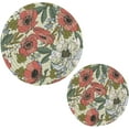 thumbnail image 1 of Pot Holders Trivets Set Pure Cotton Potholders Set, Set of 2, Peonies Pattern Hot Pot Trivets One 9.45 Inch and One 7 Inch for Kitchen Pans Bowl Teapot, 1 of 7