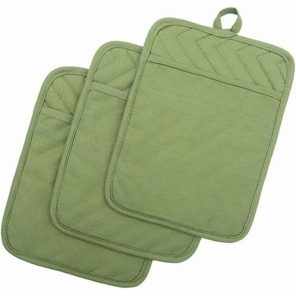Pot Holders for Kitchen Heat Resistant, Cotton Hot Pads for Kitchen Counter Table, Kitchen Pot Holders with Pocket