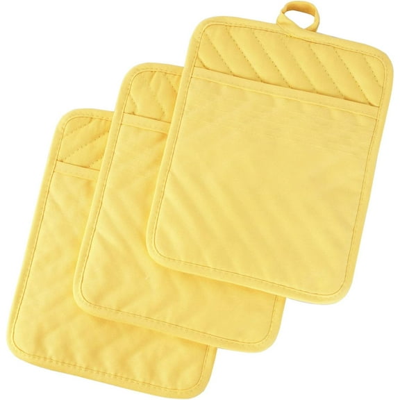 Pot Holders for Kitchen Heat Resistant, Cotton Hot Pads for Kitchen Counter Table, Kitchen Pot Holders with Pocket