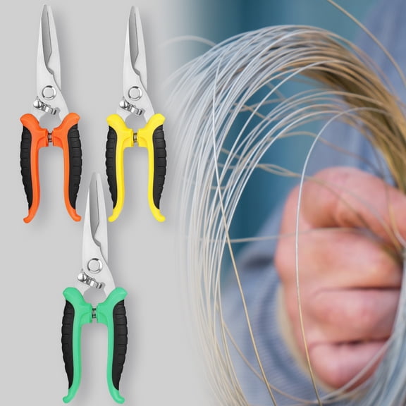 Pot Industrial Scissors Heavy Duty Stainless Steel Multi Function Utility Shears for Garden Cutting Pruning Ergonomic Tool for Cardboard Fabric and Wire