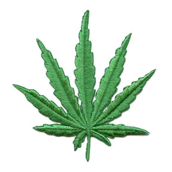 Pot Leaf Plant Patch Marijuana Cannabis Hemp Embroidered Iron On Applique