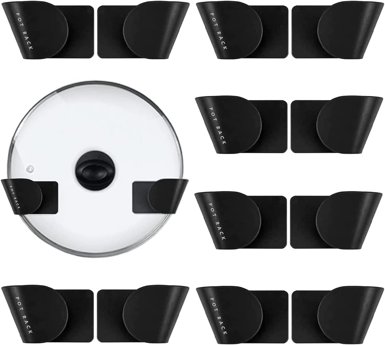 Pot Lid Holder 6 Pairs Hanging Pot Lid Organization Lovers, Kitchen