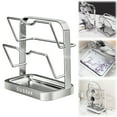 thumbnail image 1 of Pot Lid Holder While Cooking 2 In 1 Stainless Steel Lid Organizer And Spoon Rest Heat Resistant Stove Top Kitchen Counter Tool, 1 of 9