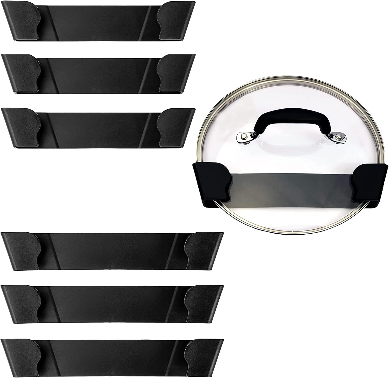 Pot Lid Organizer for Door 6 Pack Pan Lid Holder