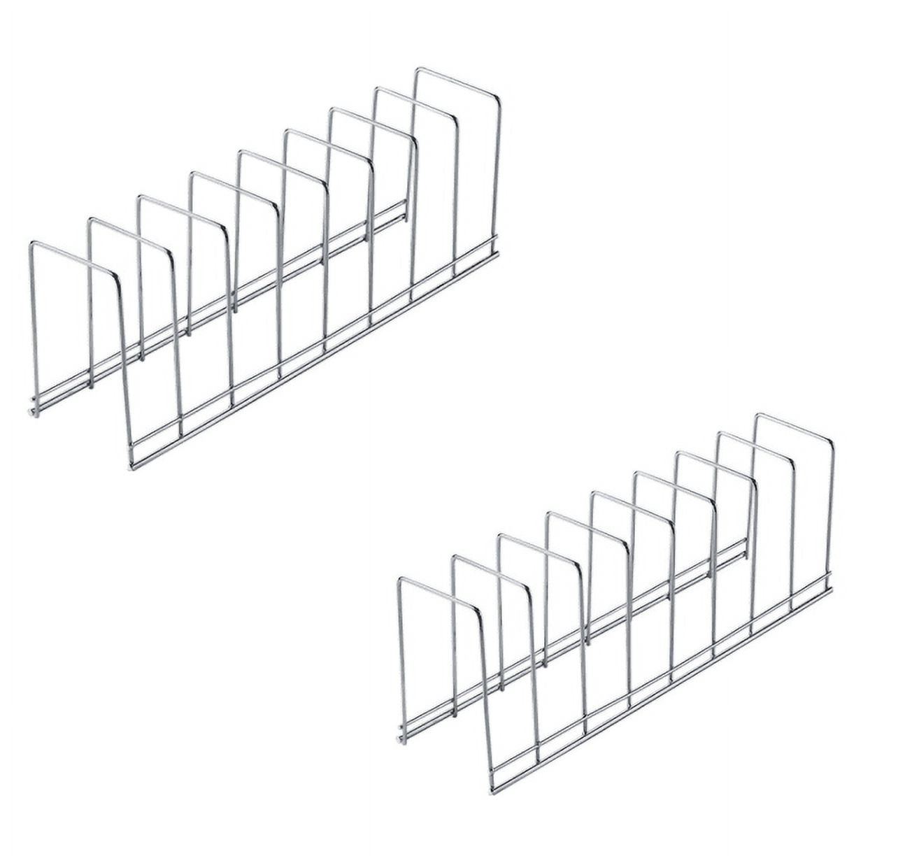 Pot Lid Organizer, Kitchen Dish Plate Storage Organizer and Drying Rack