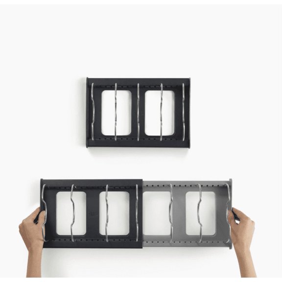 Pot Lid Organizer, YiXing, Pot and Pan Organizer for Cabinet,Large, Adjustable Plastic Lid Storage for Kitchen Cabinets