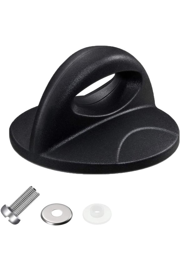 Pot Lid Replacement Knob,Universal Bakelite Handle Compatible with Rival Crockpot,2.56 inch Replacement Holding Knob for Kitchen Cookware Casserole Glass Saucepan Kettle Cover (Black)