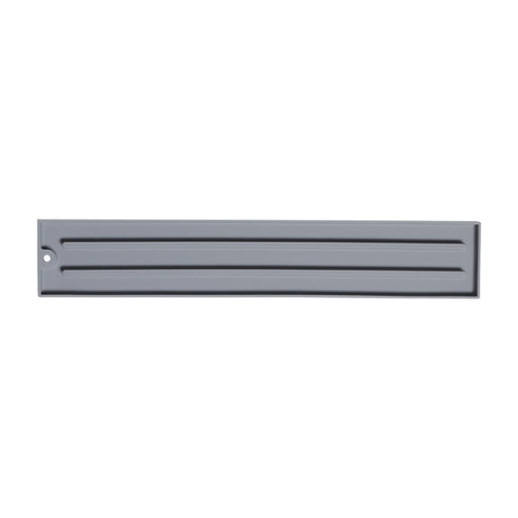 Pot Lid Storage Pad Non Slip, QQZ Silicone Countertop Organizer for Kitchen, Narrow Slot Heat Insulation Drainage Mat for Stove Gap, Gray