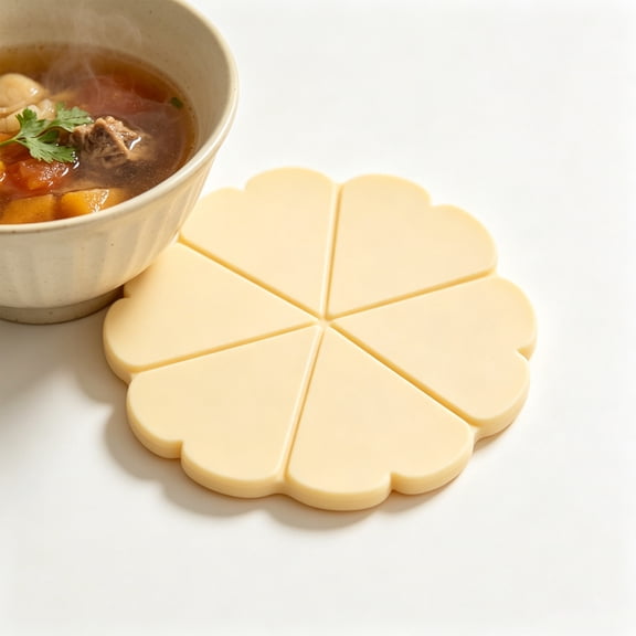 Pot Mat, Table Mat, Silicone Flower Trivet, Heat Resistant Hot Pad, Non-Slip Kitchen Mat for Hot Dishes, Cups and Table Protection