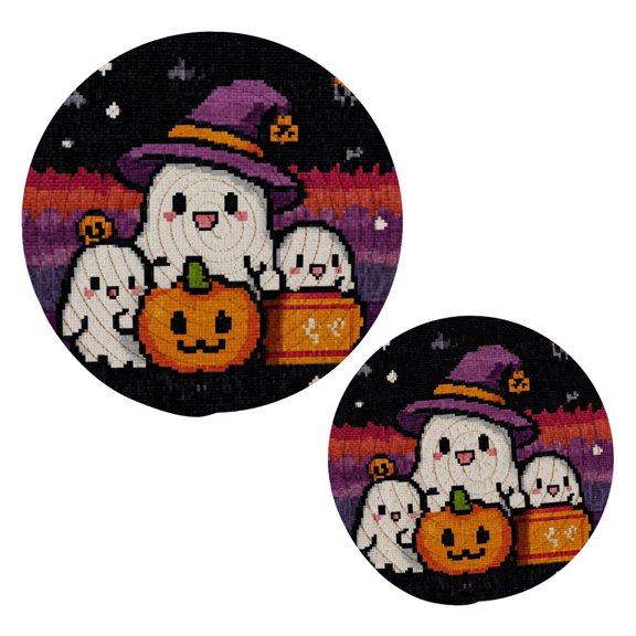 Pot Mat kitchen Pot Mat, Dining Table Pot Mat Cotton Ring Pot Mat Dining Table Protection Wear Resistant and Anti Slip Cute Ghosts
