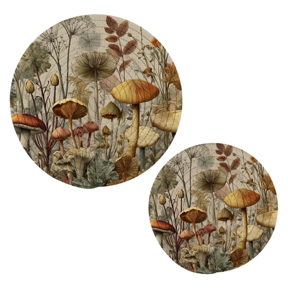 Pot Mat kitchen Pot Mat, Dining Table Pot Mat Cotton Ring Pot Mat Dining Table Protection Wear Resistant and Anti Slip Gray Mushroom
