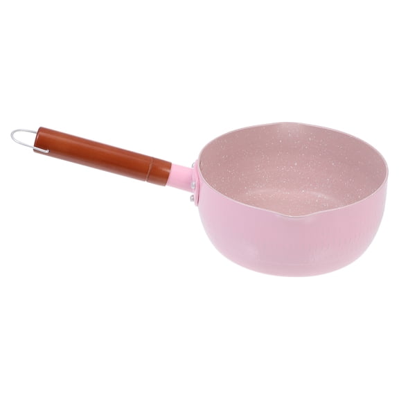 Pot Milk Small Saucepan Pan Warmer Japanese Cookware Ceramic Cooking Nonstick Lid Handle Wooden Mini Butter Yukihira