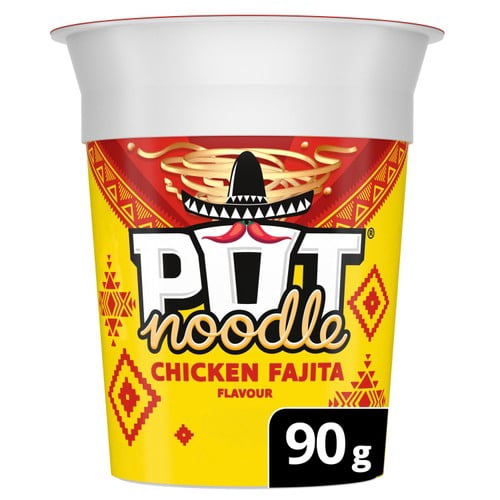 Pot Noodle Chicken Fajita 90g, British Import (Pack of 2)