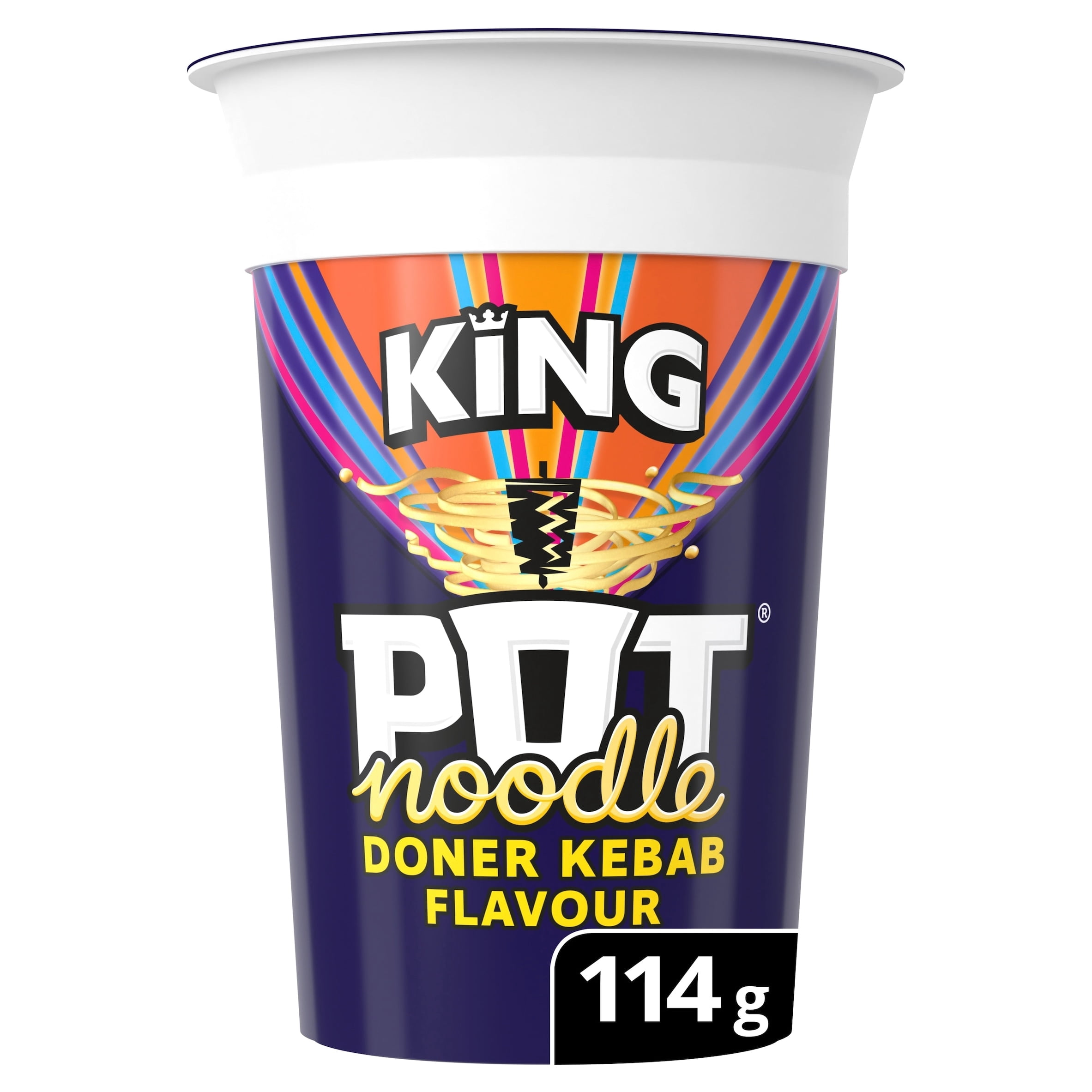 Pot Noodle Doner Kebab Instant Noodles King Pot 114g, Imported from Britain