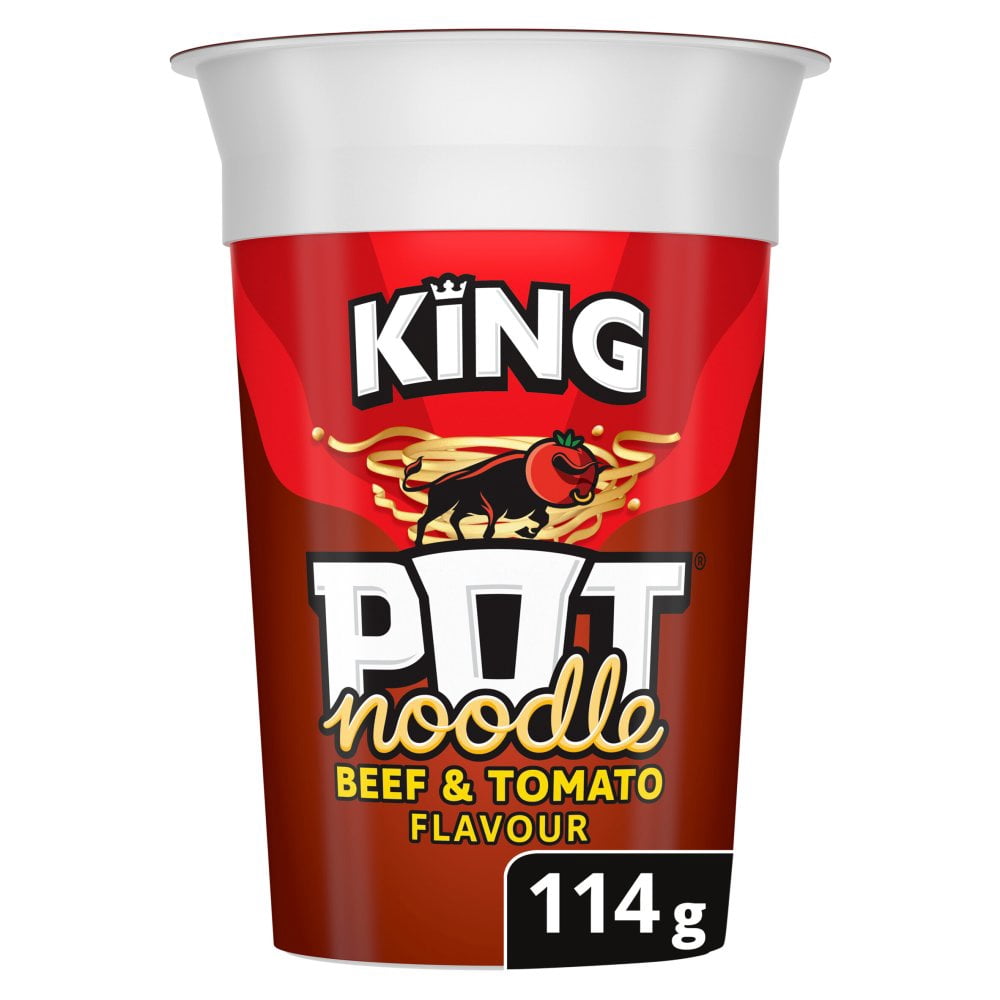Pot Noodle King Pot Beef & Tomato 114 g (pack of 12)