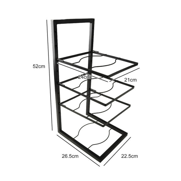 Pot Organizer Rack Under Cabinet Heavy Duty Pan Rack Under Sink Storage Tiers C YIWEI