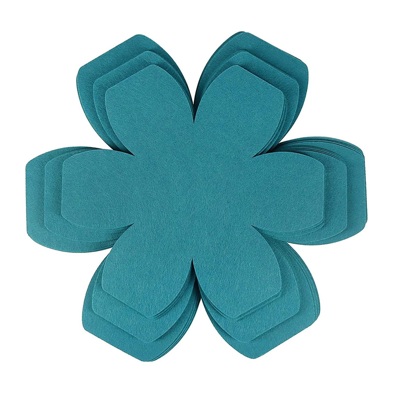 Cyan Felt Star-Shaped Pot and Pan Protectors, Set of 12