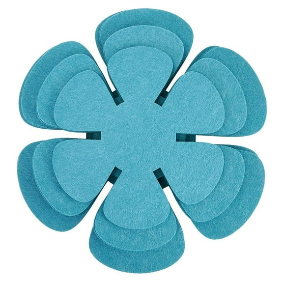 Pot and Pan Protectors, Set of 12 and 3 Different Sizes, Larger & Thicker Felt Pan Protector Pads, Cyan Pot Separators Protectors for Stacking and Protecting Your Cookware