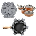thumbnail image 1 of Pot and Pan Protectors Set 12 Pack | Stackable Cookware Dividers | 4 Sizes (7.8", 10", 14", 15") | Polyester Non-Slip Mats | Prevent Scratches | Kitchen Storage | Pan Separators | Multi-Purpose Pads, 1 of 8