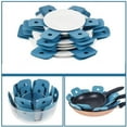 thumbnail image 1 of Pot Pan Protectors Set of 12, Thick Felt Pan Separators with Holes, 4 Sizes for Stacking Pots Pans & Cookware Protection, Reusable Scratch Guard Pads, Cyan, 1 of 7
