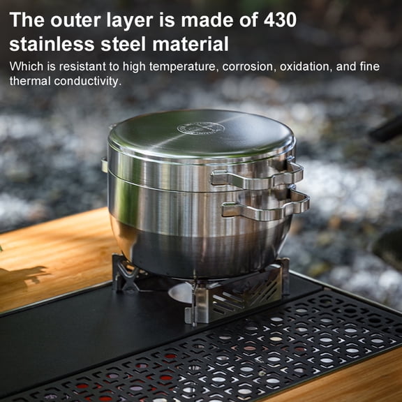 Pot,Pot Handle Portable Picnic Steel Portable Soup Pot Picnic Pot Portable Cookware Pot Portable Picnic Steelportable Steel Handle Soup Cookware Stainless Rice Cooker Handle Portable