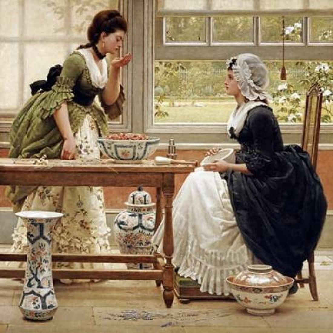 Pot-Pourri Canvas Art - George Dunlop Leslie (24 x 24)