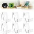 thumbnail image 1 of Pot Rack 6 Pack Acrylic Book Stand Clear Easel Stand For Display Book Display Holder Display Stand For Album Magazine Postcard Picture Plate Artworks Phone Tablet,Clear Kitchen Rack, 1 of 8
