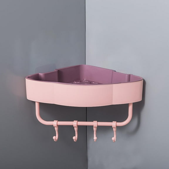 Pot Rack Multifunctional Punch-Free Self Adhesive Wall Mounted Shower Caddy Shelf Bath Organizer Rack, Kitchen Rack