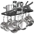 Pot Rack Wall Mounted, Kitchen Square Grid Pots And Pans Organizer And