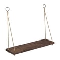 thumbnail image 1 of Pot Rack Wall Mounted Wooden Board Hanging Rope Storage Rack for Flower Pot Storage and Decorative Ornaments, 1 of 6