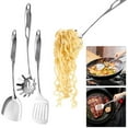 thumbnail image 1 of Pot Scraper Slotted Spoon - 201 Stainless Steel, S-Shaped Ergonomic Handle, Hygienic Easy-Clean Design, Versatile Kitchen Utensil Set, 1 of 7