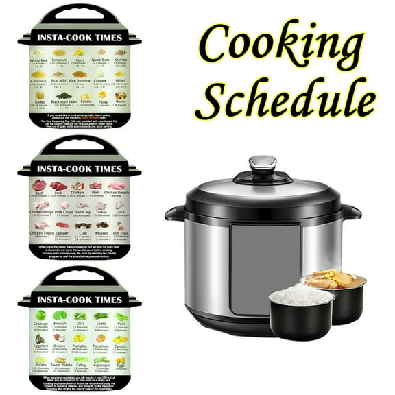 Pot Sheet Cheat Cooking Cooking Schedule 3Pcs for Instant Food Kitchen and Dining, Magnetic Memo Pad