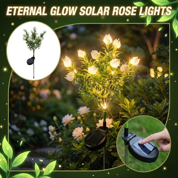 Pot Solar Fake Flower Garden Light Outdoor Home Simulation Plant Lamp for Patio Yard Decoration Waterproof Artificial Tulip Solar Stake for Pathway Border