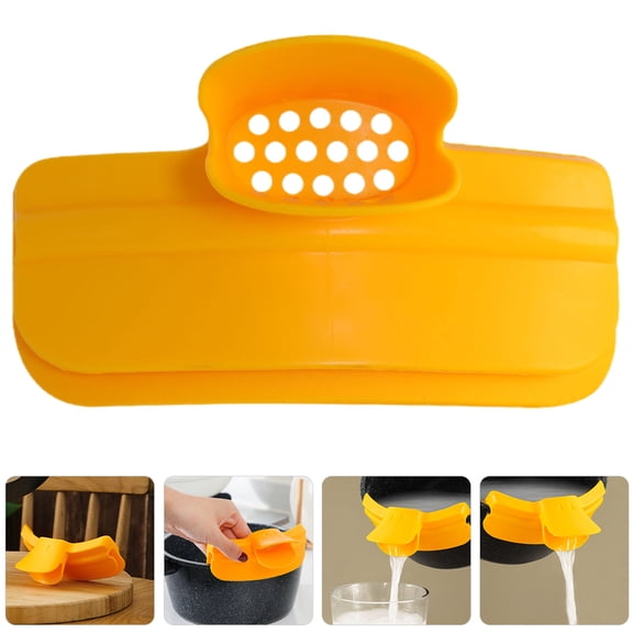 Toyandona Yellow Pot Edge Soup Pouring Funnel with Anti Spill Design